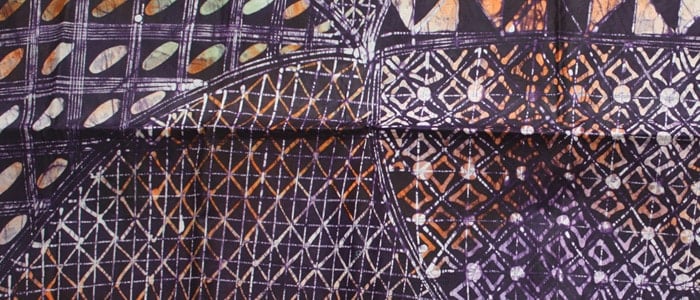 Purple rain batik fabric