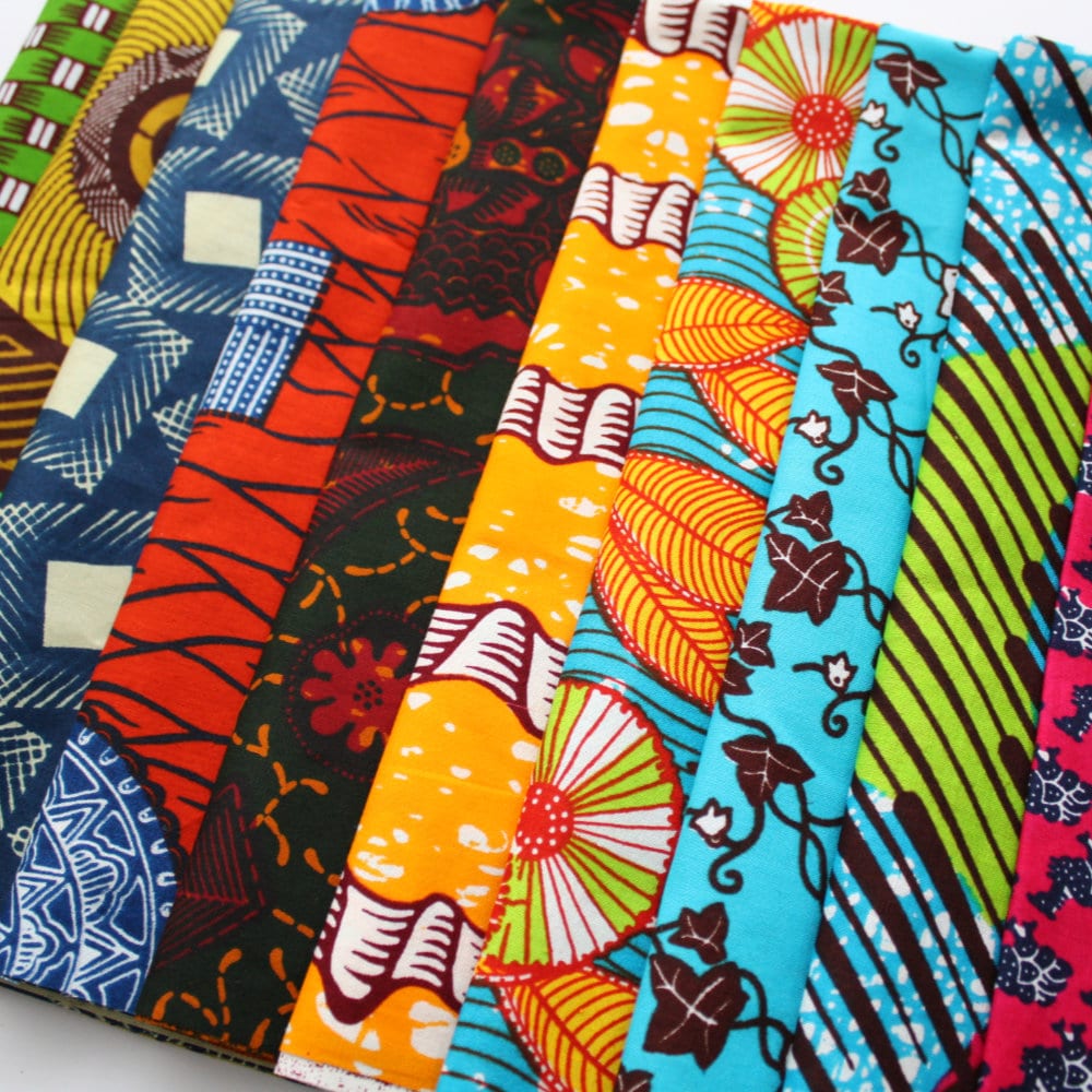 African Print Fat Quarters, Pack of 10 - Urbanstax