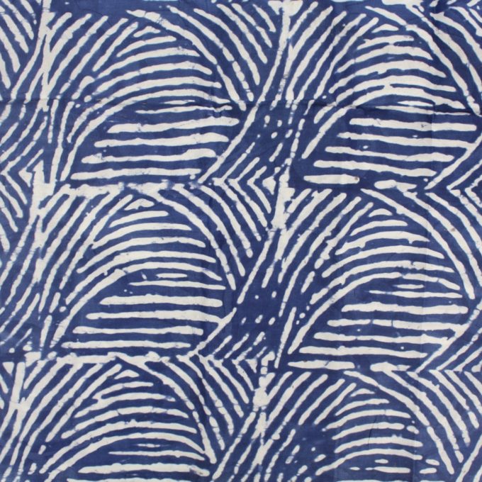 Abstract blue and white batik