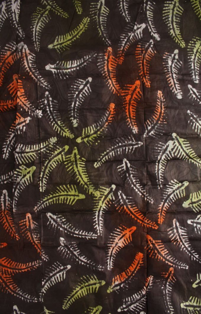 Brown Feathers Fabric