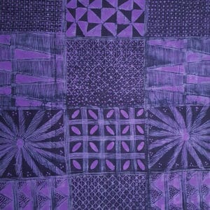 Modern Purple and Black African Batik- 5 Yards - Urbanstax