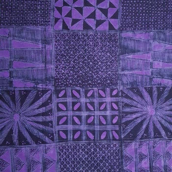 Modern Purple and Black African Batik- 5 Yards | Urbanstax