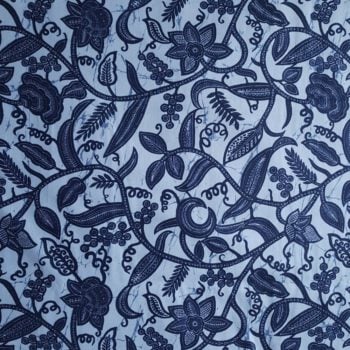 Blue Leaf Trail Ankara Fabric- 6 Yards