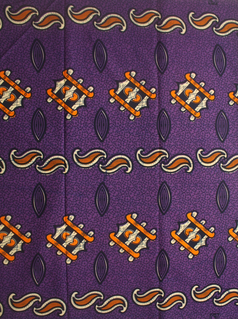 Purple and Orange Ankara Fabric- 6 Yards - Urbanstax