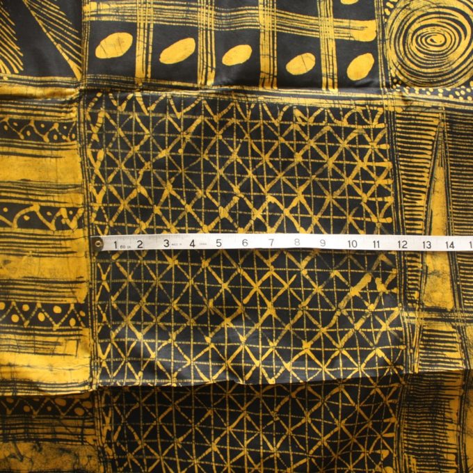 Orange and black Nigerian batik fabric