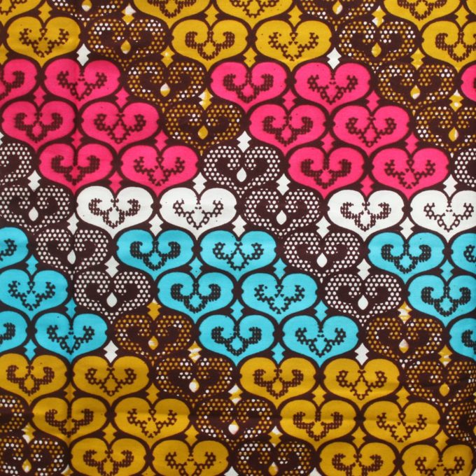 African Print Hearts