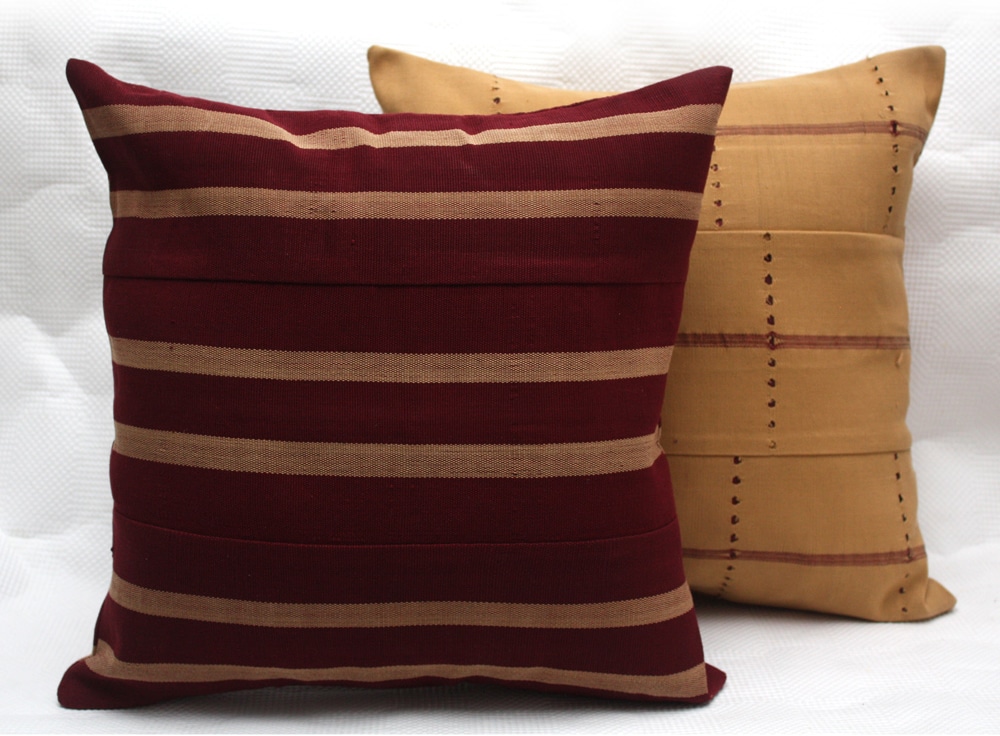 Aso Oke cushions by Urbanknit
