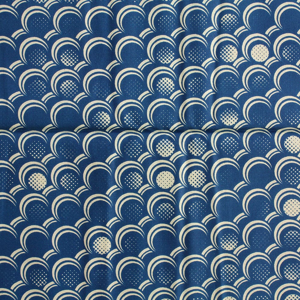 Blue and Cream Circle Print - Urbanstax
