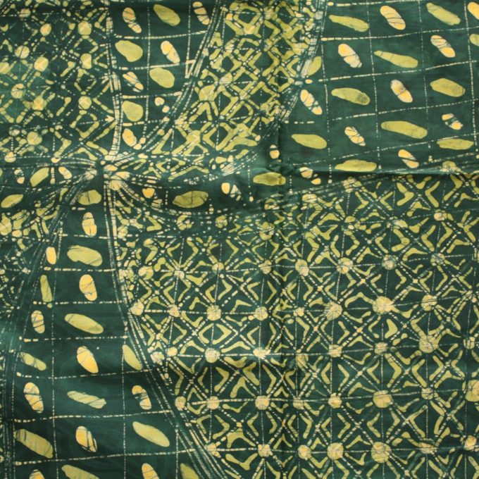 Green and Yellow Batik fabric from Urbanstax