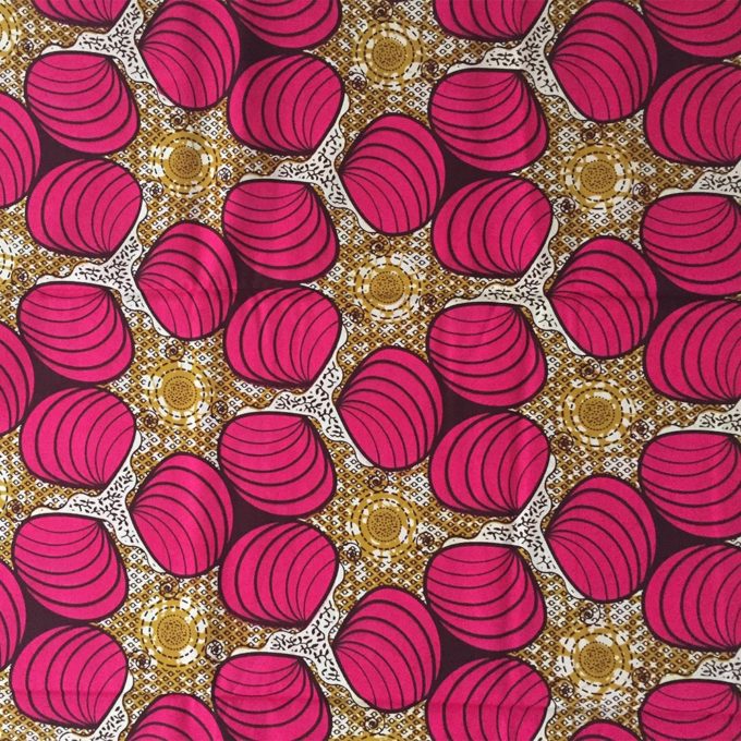 Pink Cloves and Olive Green Ankara fabric