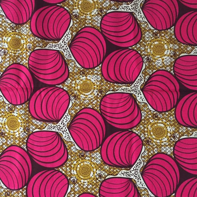 Pink Cloves and Olive Green Ankara fabric
