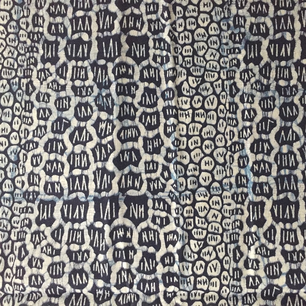 Blue leopard Ankara print