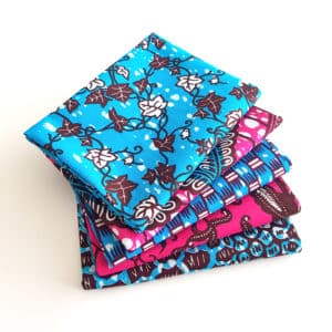 Turquoise and Pink African Print Fat Quarters - Urbanstax