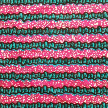 Pink and Turquoise Sugarcane Ankara available from Urbanstax