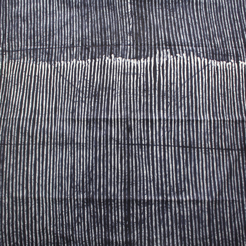 Dark Blue and White Lines Batik- 5 Yards - Urbanstax