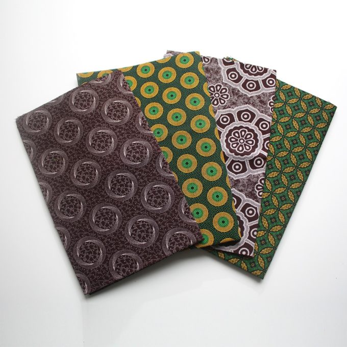 Green and brown Shweshwe fat quarter