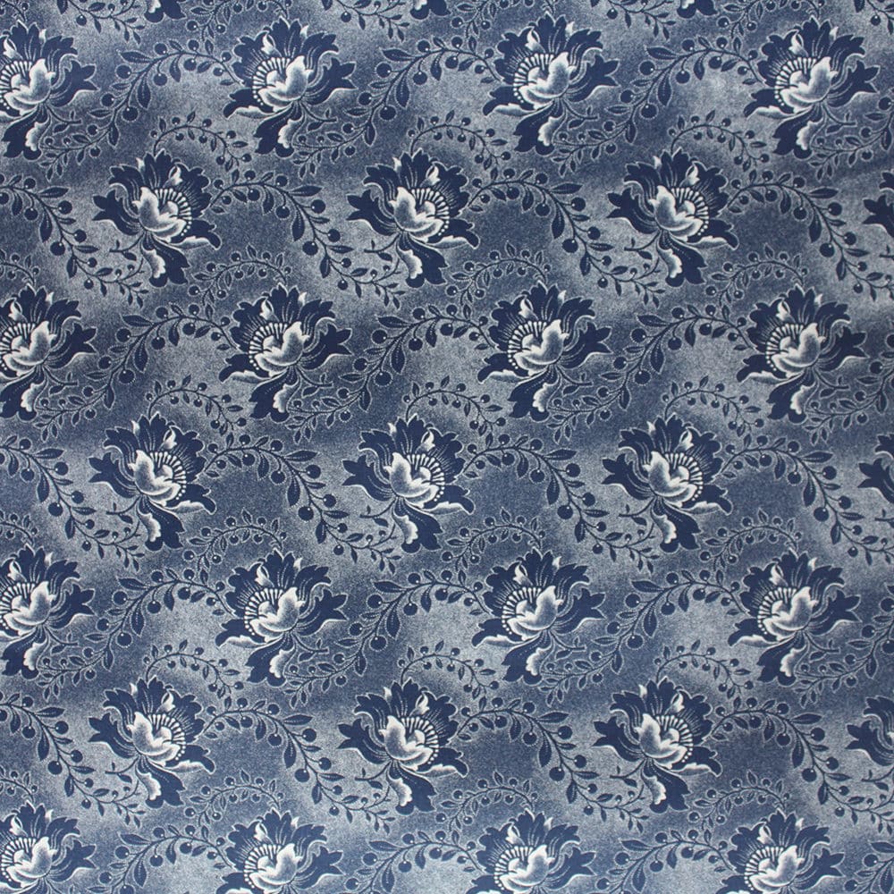 floral blue shweshwe fabric