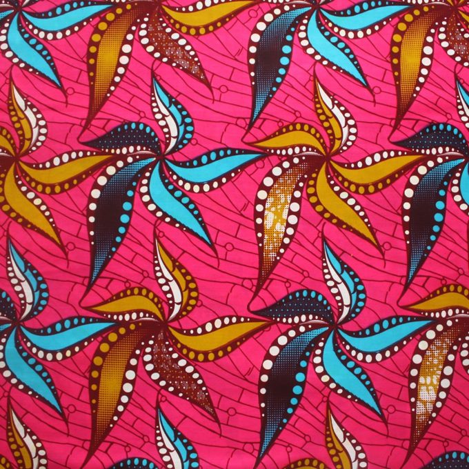 Abstract Flowers in Pink Ankara