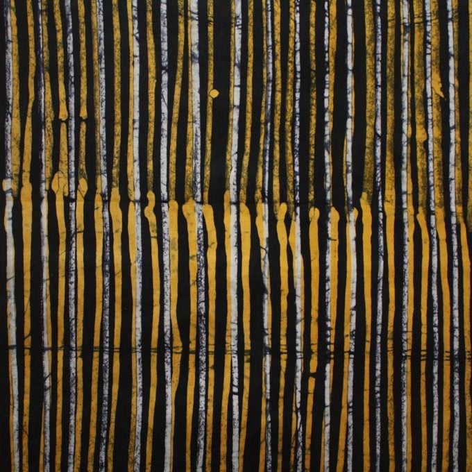 Yellow and Black Batik Lines