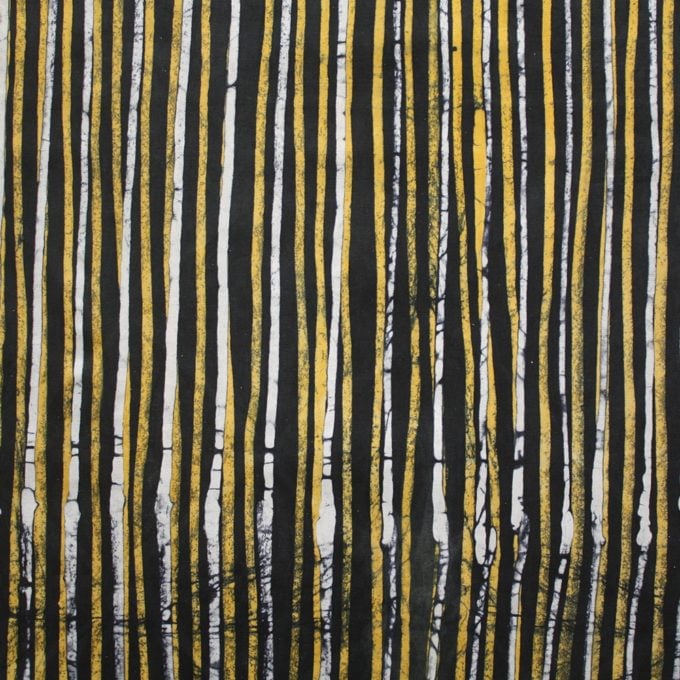 Yellow and Black Batik Lines