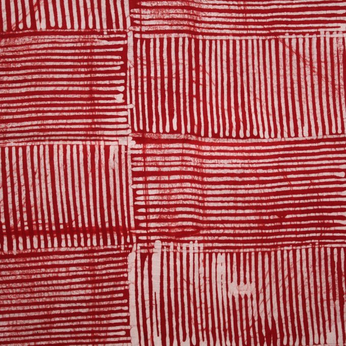 Red and white batik