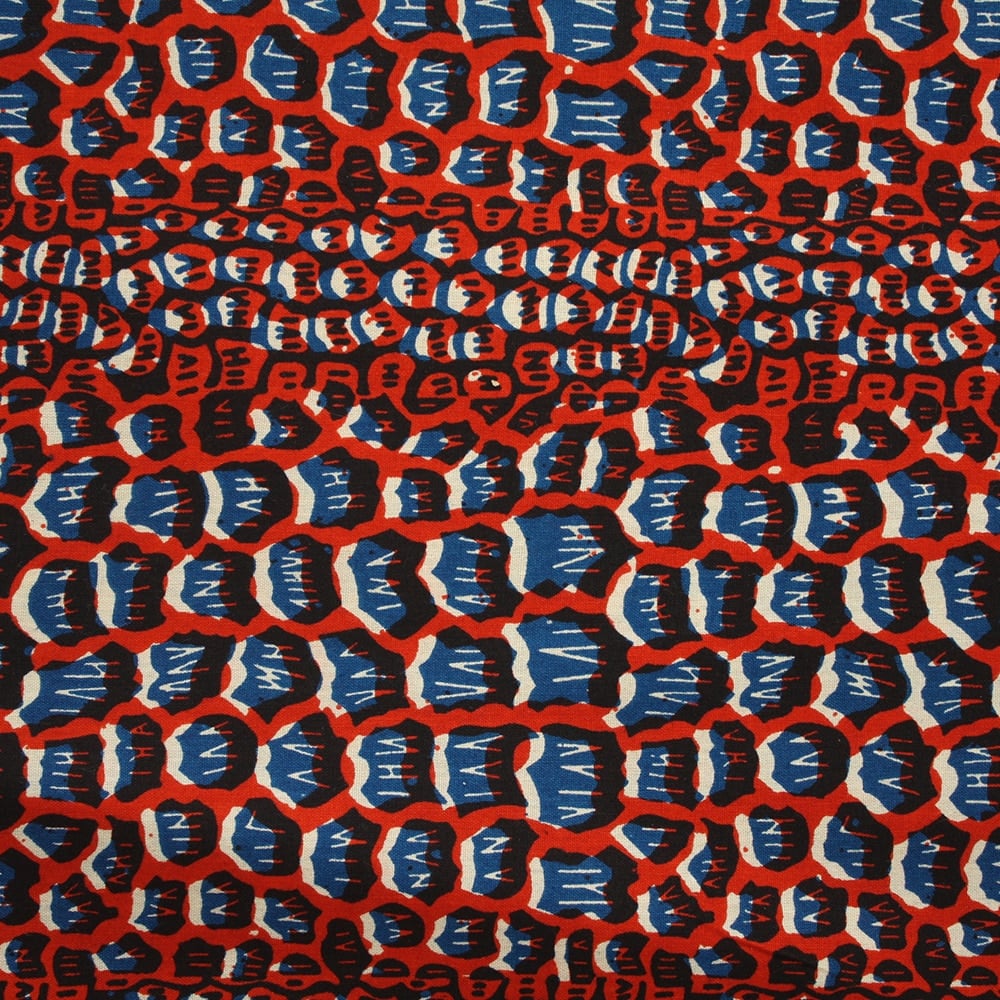 Red and Blue Leopard Ankara Print- By the Yard - Urbanstax