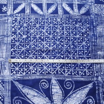 Blue and White Nigerian Batik- 2.4 yards - Urbanstax