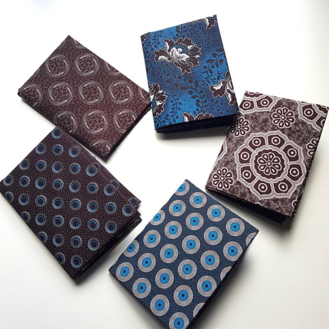 Brown and Turquoise Fat Quarters