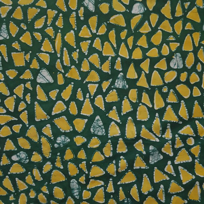 Green and Yellow Pebbles Batik