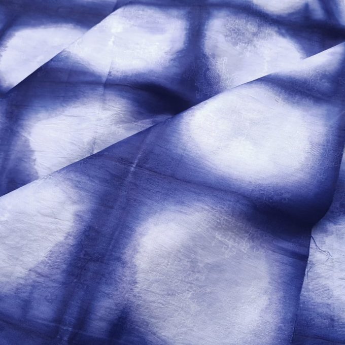 blue and white tie dye fabric