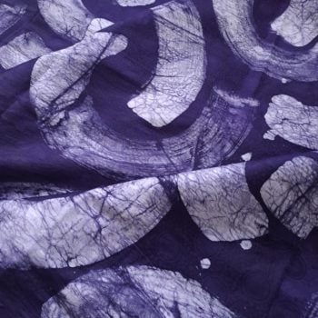Purple and White Adire fabric from Nigeria