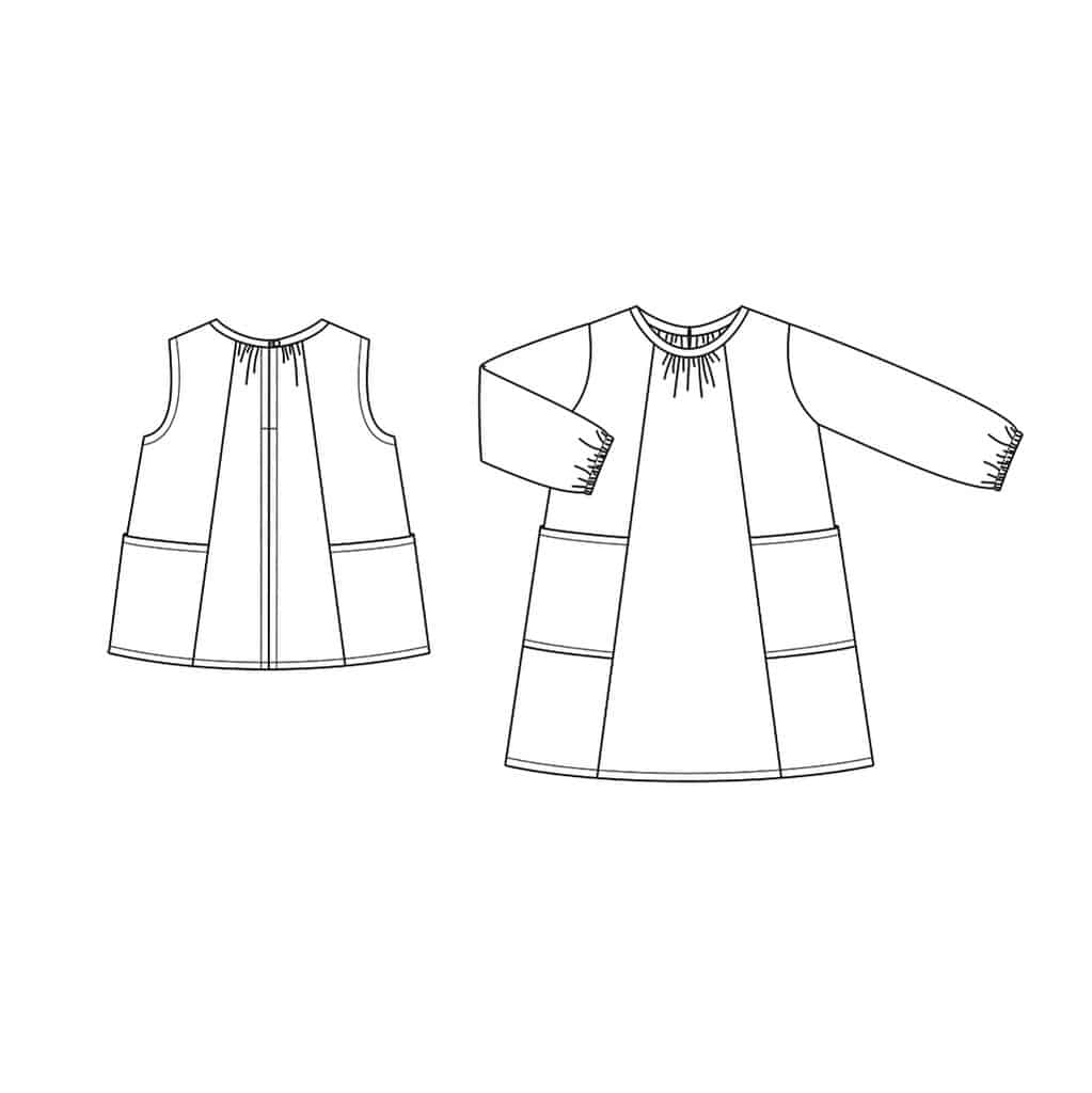 WIKSTEN Baby, child smock top and dress sewing pattern - Urbanstax