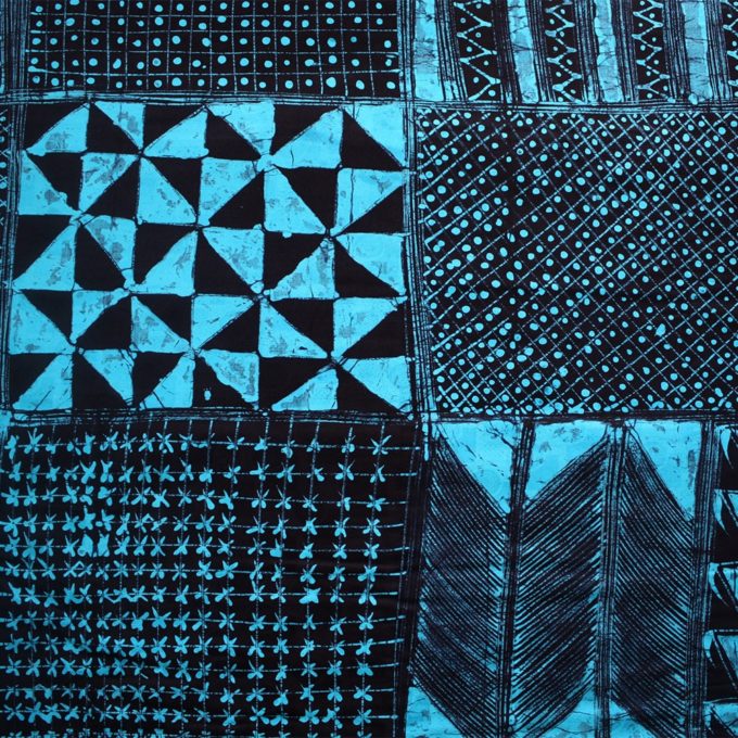 turquoise yoruba patterns fabric