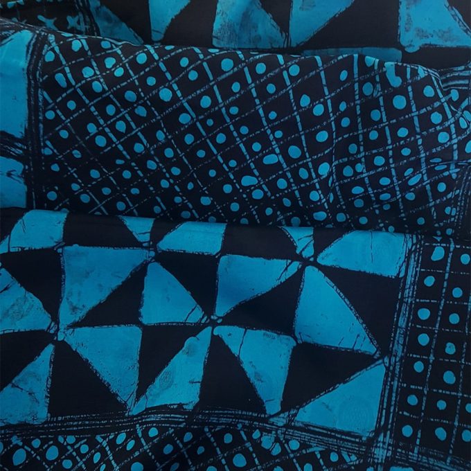 Black and Turquoise Batik