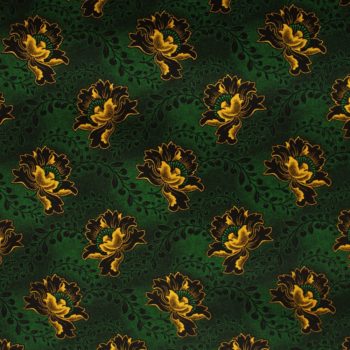 Green and Yellow Floral Shweshwe Fabric