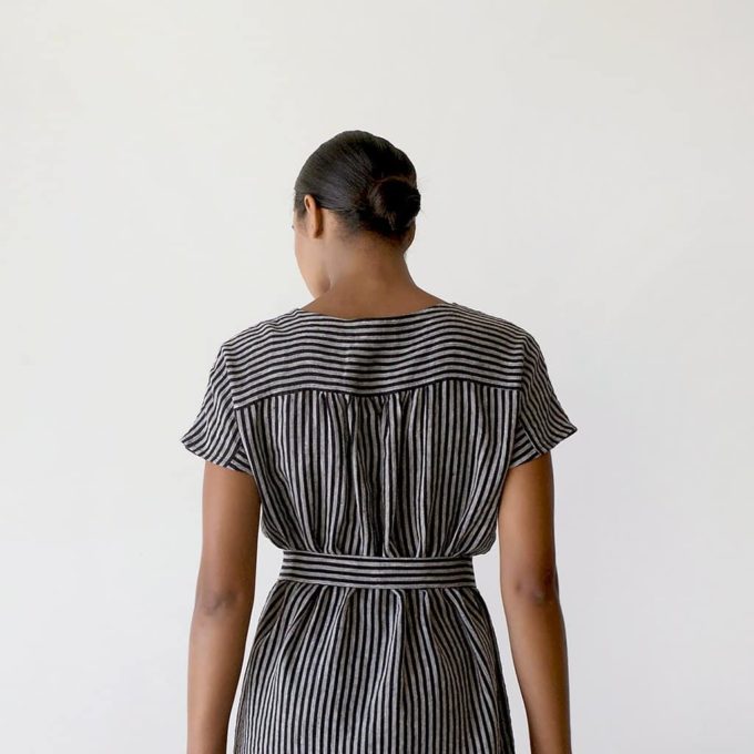 WIKSTEN Women's shift dress and top sewing pattern back detail