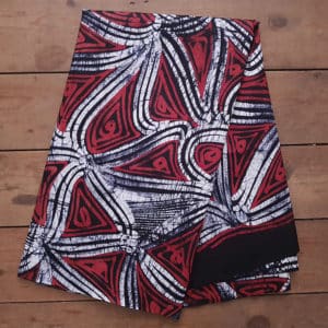 Black Red and White Nigerian Batik - Urbanstax