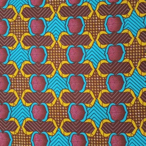 Brown and Turquoise Star Stitch Ankara - Urbanstax