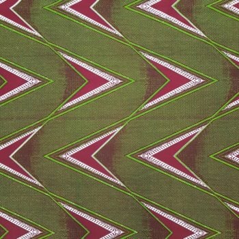 Green and Maroon Arrow Ankara fabric