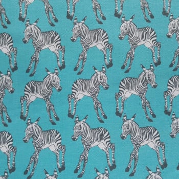 Turquoise zebra print