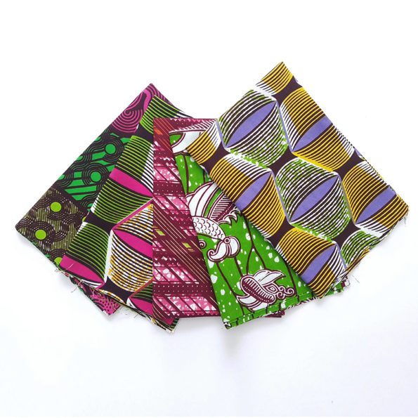 Pink and Green African Print Fat Quarters - Urbanstax