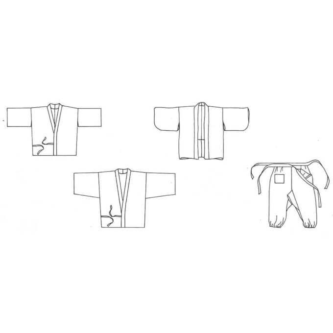FOLKWEAR Japanese Field Clothing line drawing of different versions