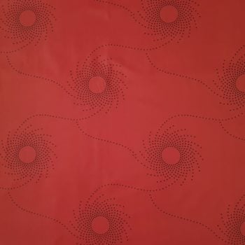 Red and black ankara print fabric from Ghana