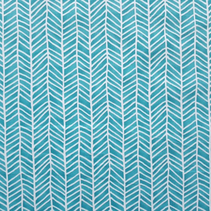 turquoise chevron print fabric