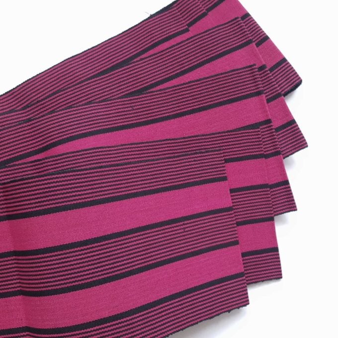 Pink and Black Aso Oke Fabric