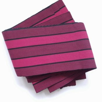 Pink and Black Aso-Oke Textile