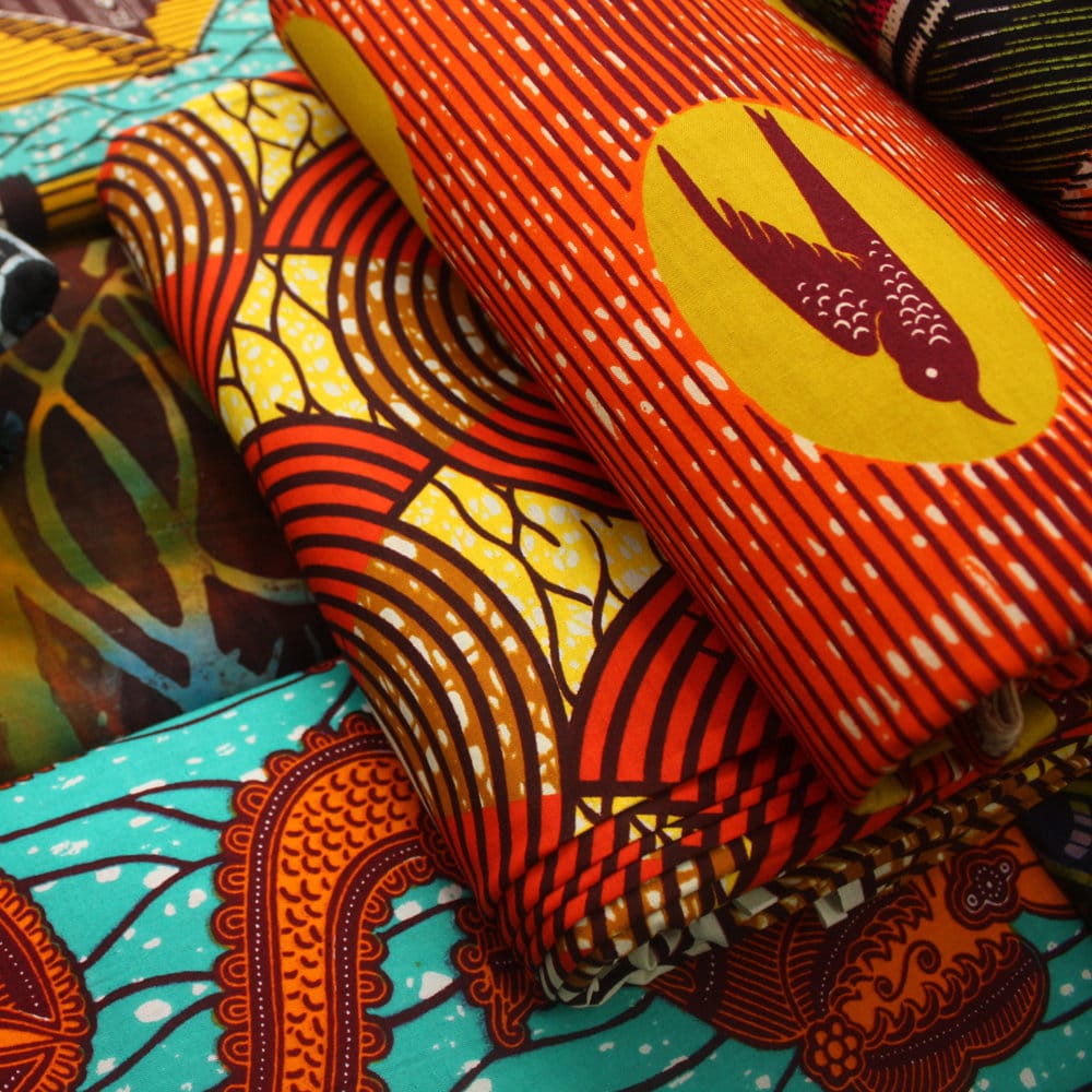African wax print fabric from Ghana and NIgeria