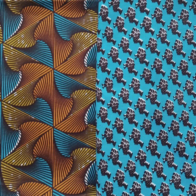 Colourful African wax fabric