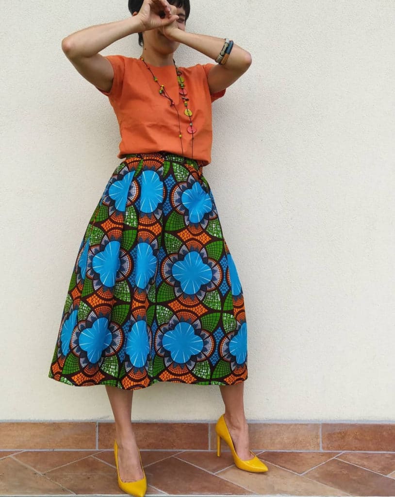 African Wax Print Fabric skirt