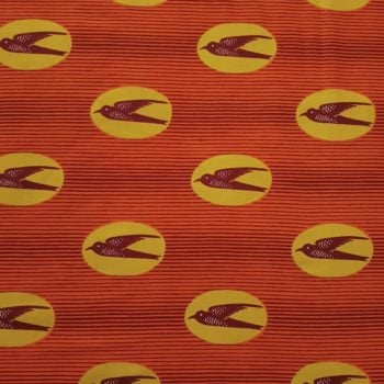 Orange and Olive Speedbird Wax Print
